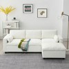 Whisen Modern Design Chenille Modular Sectional Sofa with Storage Pockets, Pillows and 2 Movable Ottomans - 3 of 4