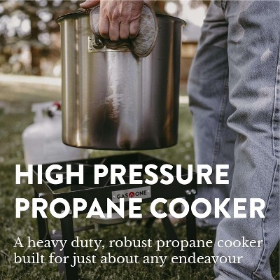 GasOne Outdoor Cooker with High Pressure Steel Braided Hose Propane Burner Camp Stove,  B-5200K