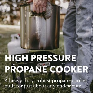 GasOne Outdoor Cooker with High Pressure Steel Braided Hose Propane Burner Camp Stove,  B-5200K - 1 of 4
