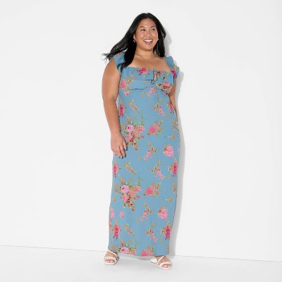 Women's Flounce Sleeve Maxi Empire Waist Dress - Wild Fable™