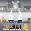 RAPSUAR 30 inch Wall Mount Range Hood, 1200 CFM with 4-Speed Gesture Sensing & Touch Control, Stainless Steel Kitchen Stove Vent Hoods - 3 of 4
