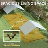 Metal Chicken Run w/ Waterproof & Anti-UV Cover, Feeding Door, Hanging Feeder, for 24-30 Chickens - 4 of 4