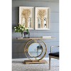 VYNXARIA 20.1*2*29.9" Mid-Century Modern Wall Mirror with Gold Leaf Details, Set of 2 - 2 of 4