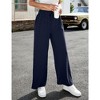 Women's Yoga Pants with Pockets Casual Joggers Loose Lounge Wide Leg High Waisted Drawstring Pants - 2 of 4