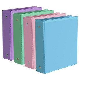 Itopfox 3-Ring Binder with Clear View Pockets, Durable Round Rings, Holds 450 Sheets, 2 Interior Pockets for School, Office, Home Organization - 1 of 4