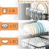 FONTOI Detachable Dish Racks for Kitchen Counter, Dish Drying Rack with Drainboard, Dish Drainers with Utensil Holders, Black, 12.4"*4.3"*17.3" - 4 of 4