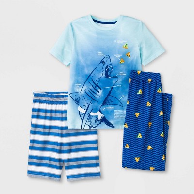 Boys' 3pc Pizza Shark Pajama Set - Cat & Jack™ Blue