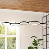 40.75" 5-Light Roman Bohemian Coastal Iron Linear Integrated LED Pendant Black - JONATHAN Y: UL Listed, Dimmable, Metal Body - 2 of 4