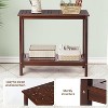 Console Table, 42" Acacia Wood with 2 Shelves, Indoor Outdoor Entryway Table for Kitchen, Patio, Garden - 4 of 4