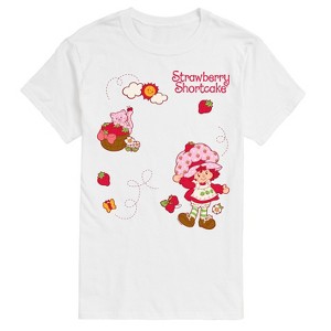 Men's - Strawberry Shortcake - Custard And Flowers Short Sleeve Graphic T-Shirt - 1 of 4
