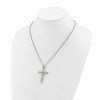 Chisel Stainless Steel Polished Cross Pendant on a 20" Box Chain Necklace - 4 of 4