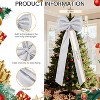 25 PCS Red Satin Christmas Tree Topper Bow & Ribbon Bows Set, Wired Edge, Long Tail, for Christmas Tree, Garland, Wreath, Indoor Outdoor Décor - 2 of 4