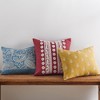 Khotan Red Embroidered Red Pillow - Levtex Home - 2 of 3
