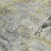 HomeRoots 5' X 8' Pewter Charcoal And Gold Abstract Washable Indoor Outdoor Area Rug - 4 of 4