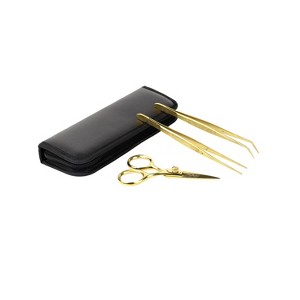 O'Creme Stainless Steel Precision Kitchen Culinary Fine-Tip Tweezer Tongs, Set of 3 - 1 of 3