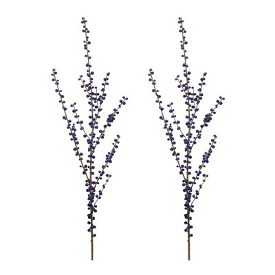 Ilex Blue Berry Spray (Set of 2)