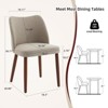 Jojoka Dining Chairs Set of 2 Upholstered Fabric Dining Chair with Wood Legs, Wing Backrest - 2 of 4