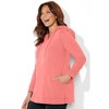 Catherines Women's Plus Size Cloud Knit French Terry Classic Hoodie Tunic - 4 of 4