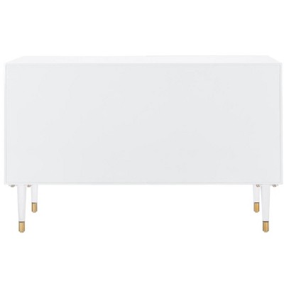Zayn Light Gray and Gold Diamond Pattern Sideboard