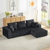 103.5'' Corduroy Modular 4-Seater Sectional Sofa with Deep Seat, No Assembly Required, Cloud Couch Design - 3 of 4