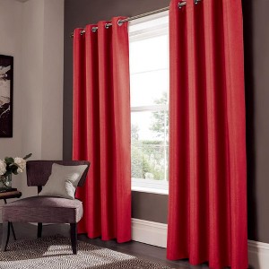 Olivia Gray Lydia Matte Embossed One Blackout Panel - 52x84", Red - 1 of 4