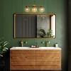 LNC Ariene 21.7-in W 3-Lights Polished Gold with Crackle Glass Globe Modern/Contemporary  Vanity  Lights - 4 of 4