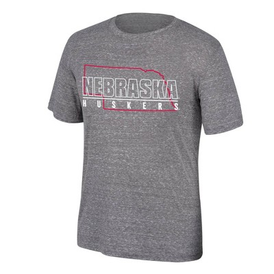 NCAA Nebraska Cornhuskers Men's Gray T-Shirt - L