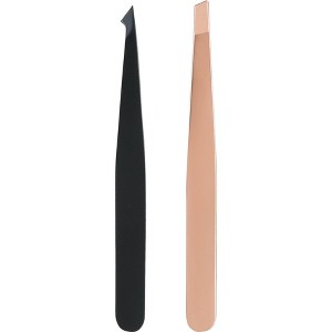 JAPONESQUE Pointed-Slant & Slant Tweezers - Rose Gold - 1 of 4