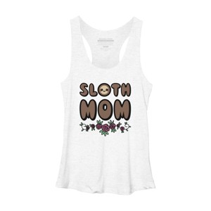 Women's Design By Humans Sloth Mom Flowers By SlothgirlArt Racerback Tank Top - 1 of 2