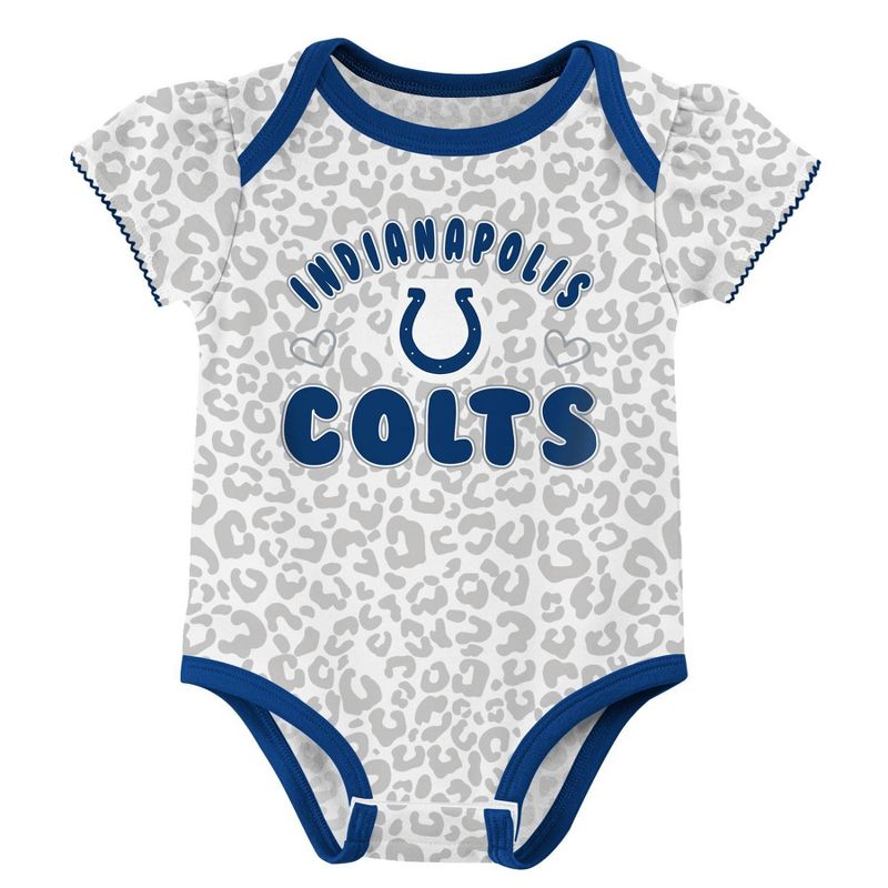 NFL Indianapolis Colts Baby Girls&#39; Onesies 3pk Set, 2 of 5