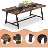 Okak Modern Large Executive Desk Office Computer Desk with Thick Metal Frame,Spacious Business Conference Table for Office,Studio - 3 of 4