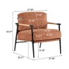 27.56" Modern Upholstered Accent Chair with Plush Cushion and Wooden Armrests - 4 of 4