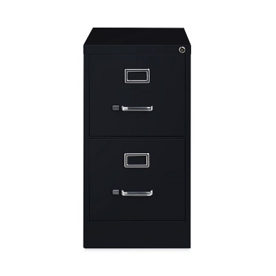 Alera Two-Drawer Economy Vertical File, Letter-Size File Drawers, 15" x 26.5" x 28.37", Black