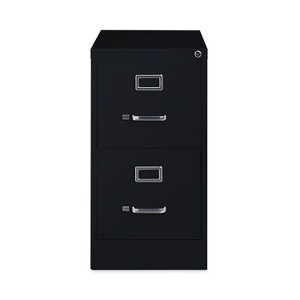 Alera Two-Drawer Economy Vertical File, Letter-Size File Drawers, 15" x 26.5" x 28.37", Black - 1 of 1
