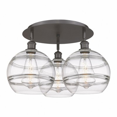 Rochester - 3 Light Flush Mount In Industrial Style-12.63 Inches Tall and 21.75 Inches Wide