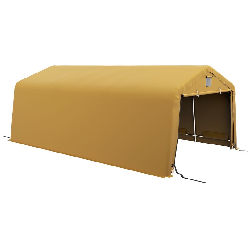 Outsunny 12' x 20' Portable Garage, Heavy Duty Car Port Canopy with Ventilation Windows and Large Door, 1 of 7