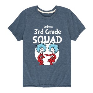 Boys' - Dr. Seuss - 3rd Grade Squad Thing 1 and Thing 2 Short Sleeve Graphic T-Shirt - 1 of 4
