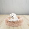 Donut Dog Bed, Round Fluffy Pet Calming Beds for Dogs Cats, Anti-Anxiety Washable Plush Dog Bed, Faux Fur Cuddle Bed - 2 of 4