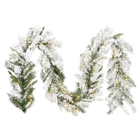 Vickerman 9' Crystal White Spruce Artificial Christmas Garland