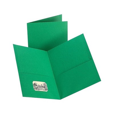 Staples 2-Pocket Folder Green 13379