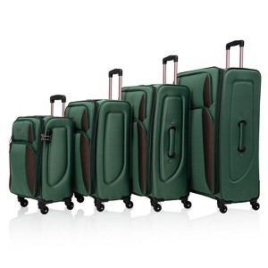 Coolife Expandable 4 Piece Set Suitcase Softside Lightweight Luggage Travel Set - 1 of 4