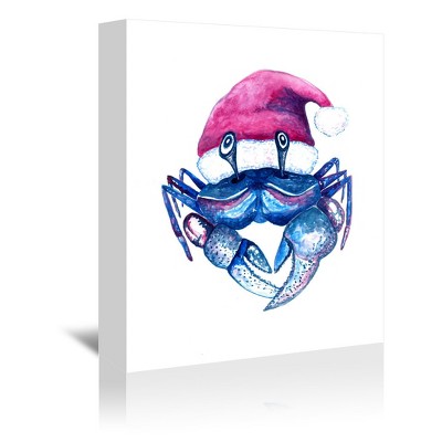 Santa Crab by T.J. Heiser Wrapped Canvas - Americanflat
