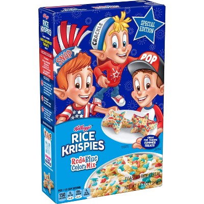 Kellogg's Rice Krispies Red and Blue Breakfast Cereal - 12.3oz