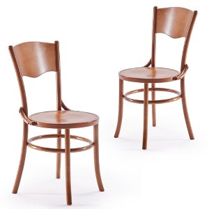 SEVOBAL Office Dining Chair Set of 2 High Back Wooden Chair Accent Chair Sturdy Task Chairs for Banquet Kitchen Living Room, Beige, 18.1"*19.7"*35" - 1 of 4