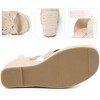 BLISSFUL STEP Women's Lace Up Wedge Heels Open Toe Wedges Sandals - 3 of 4
