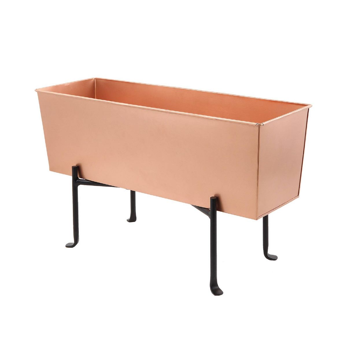 ACHLA Designs 23.25" Wide Rectangular Medium Galvanized Steel Planter Box: Indoor/Outdoor, No Assembly Required - thumbnail 2