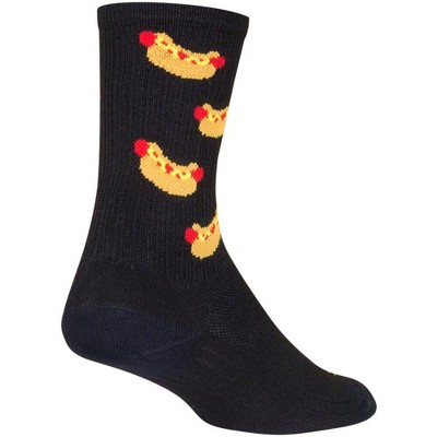  SockGuy SGX Hotdog Socks - 6 inch, Black, Large/X-Large 