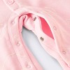 Baby Girls' Moon and Stars Fleece Romper - Cloud Island™ Pink - 4 of 4