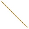Black Bow Jewelry 5mm 14k Yellow Gold San Marco Diagonal Link Chain Bracelet, 7 Inch - 2 of 4