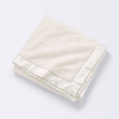 Muslin blanket best sale with satin trim